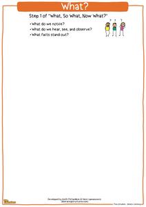 What, So What, Now What - Worksheet