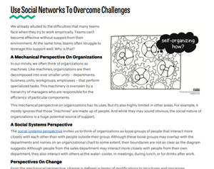 Workshop: Find Support In The Social Networks Of Your Organization