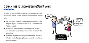 Quickstart To Improve How Your Team Uses Sprint Goals