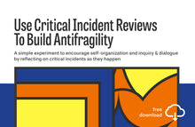 Load image into Gallery viewer, Experiment: Use Critical Incident Reviews To Build Antifragility